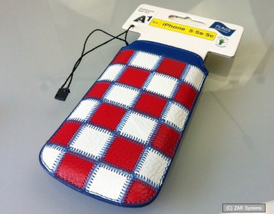 Galeli FIFA WM Handytasche für iPhone 5/5s, Echtleder, Handarbeit, KROATIEN Cro.