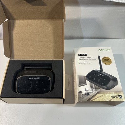 Avantree Oasis Plus Bluetooth Transmitter Receiver BTTC-500P-GRY, 2 Airpod Adapt