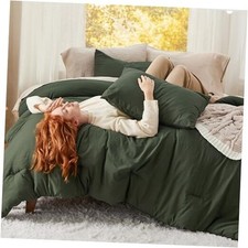 California King Size Comforter Set, California King 104"x96" 03 - Dark Green