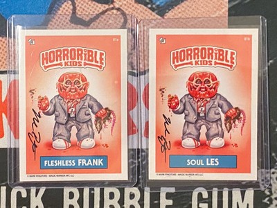 Horrible Kids Series 4 Mark Pingitore Signed #81 a&b Fleshless Frank / Soul Les 