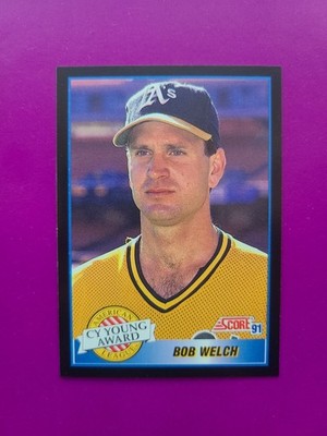 1991 Score Bob Welch CY Young Award Card