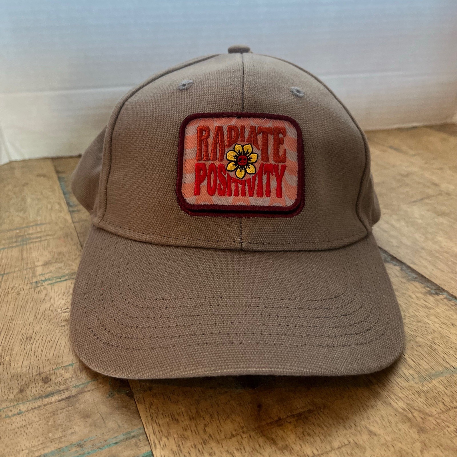 Radiate Positivity Gray Hat Adjustable Adult Size… - image 2