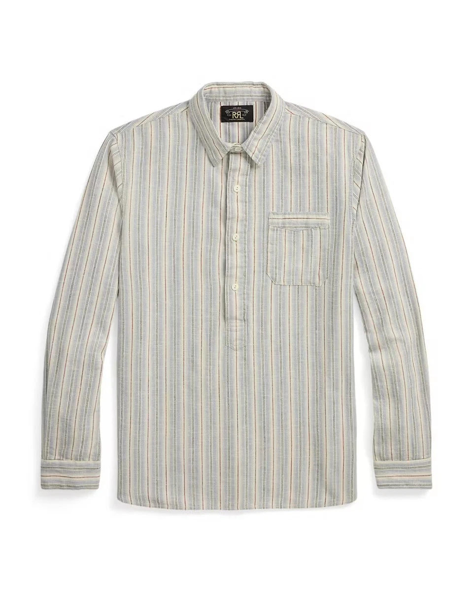 RRL Long Sleeve Striped Casual Button-Down Shirts for Men for sale