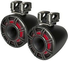 Kicker KMTC11 11" Coaxial HLCD Marine Tower Speakers Black 