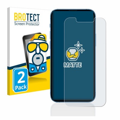 2x Schutzfolie Matt für Apple iPhone 13 mini Displayschutz Antireflektierend