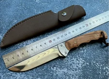 waist belt bag knife blade sheath scabbard holder pocket cow leather black A79