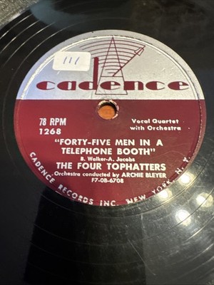 Cadence 78 RPM Four Tophatters - Forty Five Men In A Telephone Booth 1268 V++