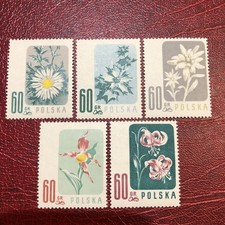 Poland Stamps 1957 MNH Protected Flowers