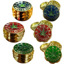 50mm Metal Magnetic Herb Tobacco Grinder Kitchen Dry Spice Crusher Amsterdam
