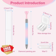 White Gradient Diamond Painting Pen  3 Wax Refills