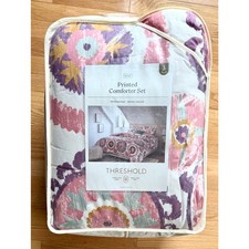 Threshold Suzani Print Pink Purple KING Comforter Quilt Blanket Sham Set