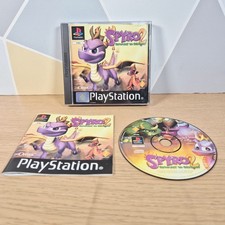 Spyro 2 Gateway to Glimmer Sony PS1 Blacklable Platformer Game with Manual