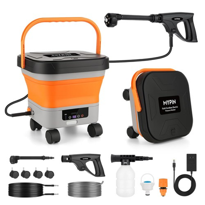 #ad #ad 660PSI Portable Cordless Pressure Washer with Folding 3.4Gal Tank 6 in 1 Noz... $166.28