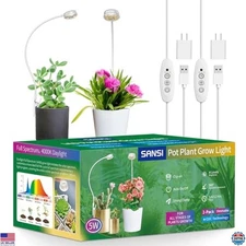 SANSI Indoor Plant Grow Lights - ETL Listed LED Clip, Full Spectrum, Dimmable
