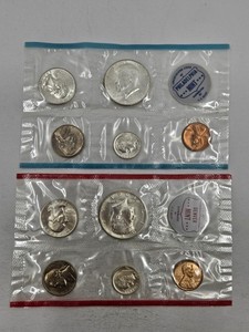 1964 United States Mint Uncirculated Silver Mint Set 🇺🇸 90% Silver Coins