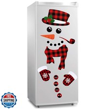 17Pcs Snowman Refrigerator Magnets  Christmas Decorations  Large Red Black