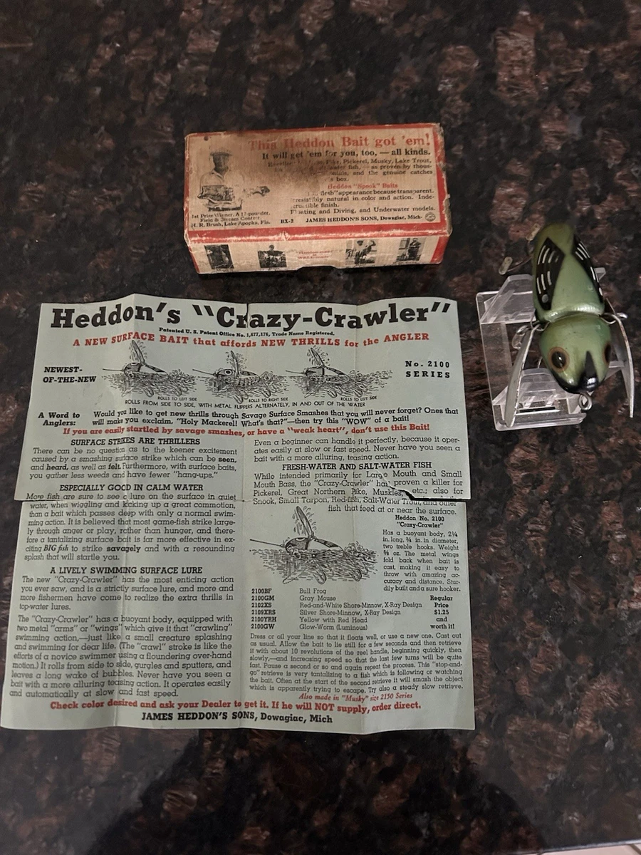 Heddon Crazy Crawler Box for sale | eBay