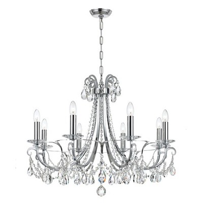 Crystorama Lighting Group 6828-CL-MWP Othello 8 Light 31''W - Chrome