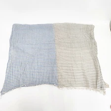 JURGEN LEHL J0171ESFS32 Silk cotton made in India stole Light grey 5-0615M◎