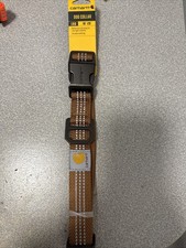 NEW Carhartt Reflective Dog Collar Large Breed Durable Webbing BROWN 18  -26  