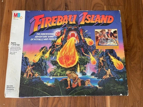 FIREBALL ISLAND Board Game (Milton Bradley, 1986) 99% COMPLETE ~ RARE VINTAGE