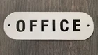 Vintage Enamel Porcelain "Office" Door Sign