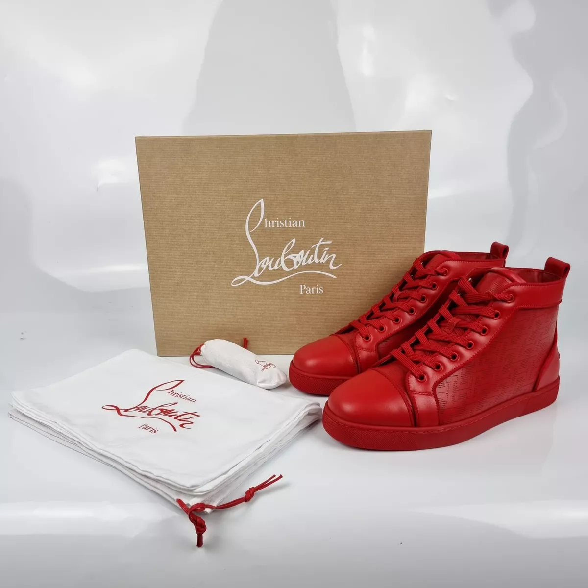 Christian louboutin deals red sneakers