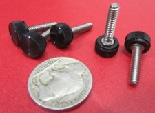 Plastic Black Stainless Thumb Screw, 3/8" Head Dia. x 6-32 x 5/8" Length, 25 Pc