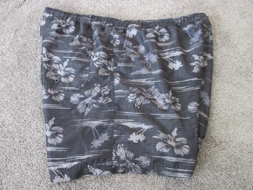 OP Ocean Pacific Men's Board Shorts Swim Trunks Slate Gray Large, Tropical, VGC - Picture 7 of 9