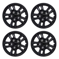 12 Black Lacquer Pp Wheel Covers Full Rim Hub Caps Fit R12 Tire Steel Wheels