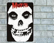 Misfits Sign Aluminum Metal 8"x12" Garage Man Cave Rock Concert
