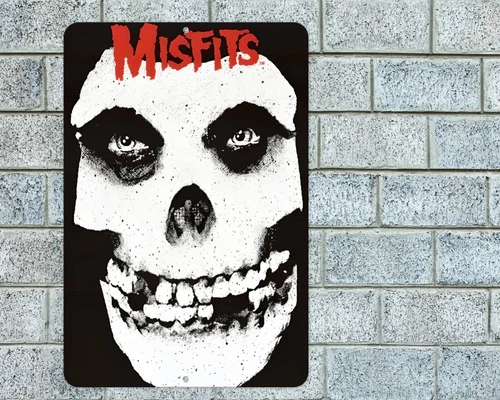 Misfits Sign Aluminum Metal 8"x12" Garage Man Cave Rock Concert