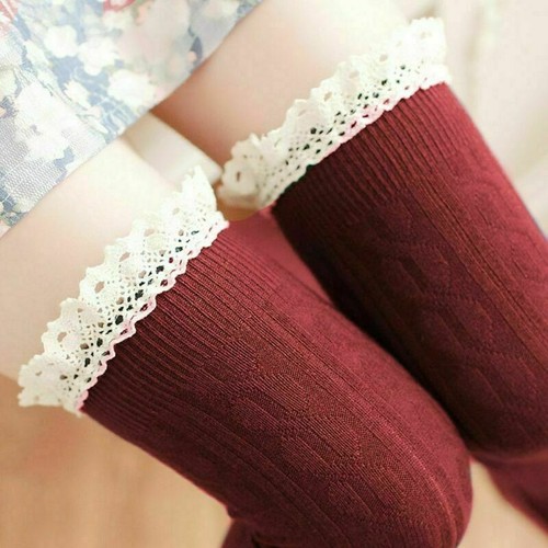 Women Winter Warm Cable Knit Over knee Long Boot Thigh-High Socks Leggings - Picture 16 of 21