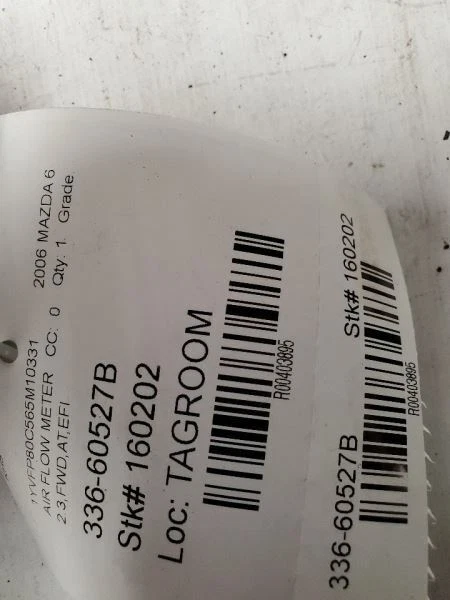 2003-2013, Mazda 6, расходомер воздуха, 2,3 л, полный привод, номер детали: ZL0113214 - Изображение 3 из 3