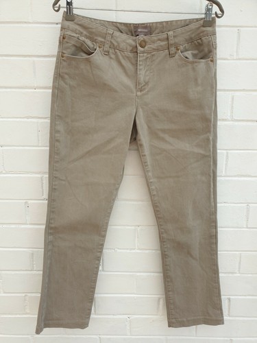 Sussan Jeans Reg Straight Slim Fit Brown Zip Fly Sz Tag 10 Womens W31.5 JE366