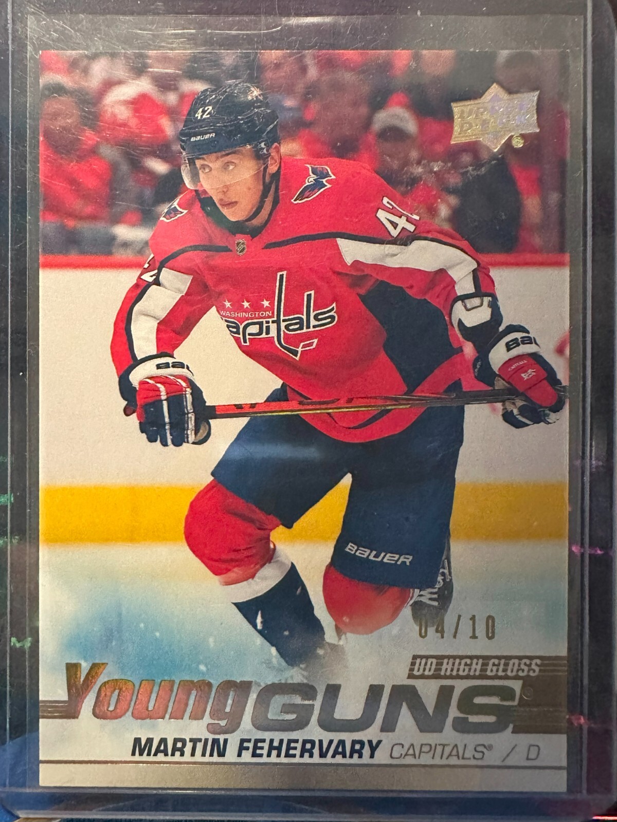 MARTIN FEHERVARY 2019-20 UPPER DECK #236 YOUNG GUNS HIGH GLOSS RC SSP 04/10 CAPS