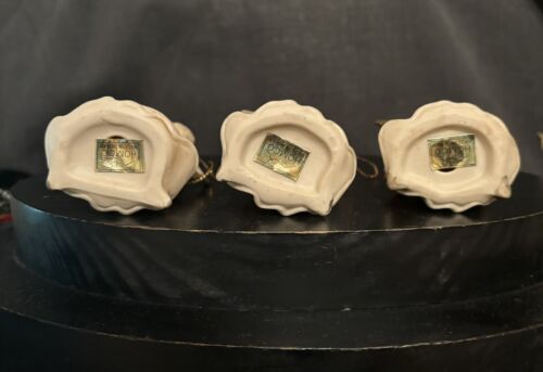 Vintage Porcelain Homco Angel Christmas Ornaments Set of 5 - Picture 3 of 4