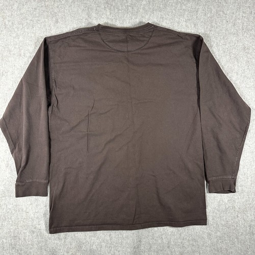 2000s Russell Athletic Shirt Men Large Brown Cotton Long Sleeve Boxy USA - Bild 6 von 9