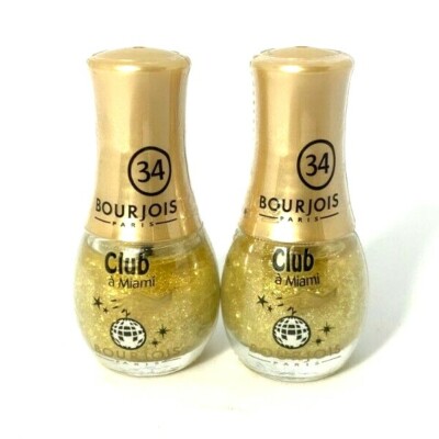 Lot of 2 Bourjois Club A Miami Nail Enamel ~ 34 ~ .10 oz x 2