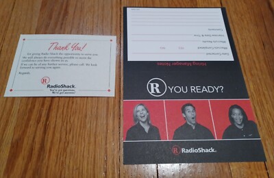 RadioShack Postcards Set of 2- Hiring Manager Notes-Vintage-Before Closing-NEW