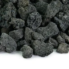 Fire Pit Essentials Lava Rock 3/4 Inch 10 Lbs Black Fireplace Garden Landscape