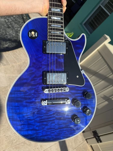Gibson Custom Les Paul Custom AAA Quilt Top Viper Blue Sweetwater Exclusive 2024