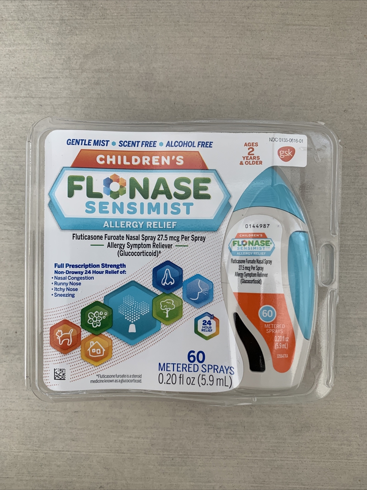 Children's Flonase Sensimist Allergy Relief, 60 Sprays Exp 2/24