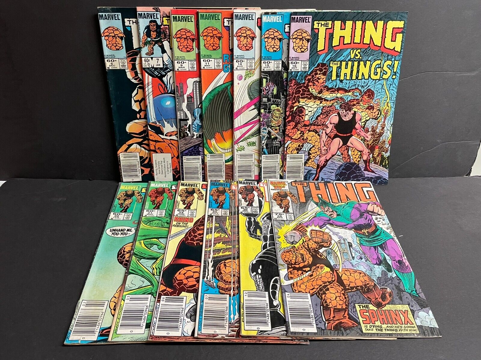 Thing #6,7,9,11,14,15,16,20,21,24,25,30,34  1983  Lot of 13 Low Grade Marvel