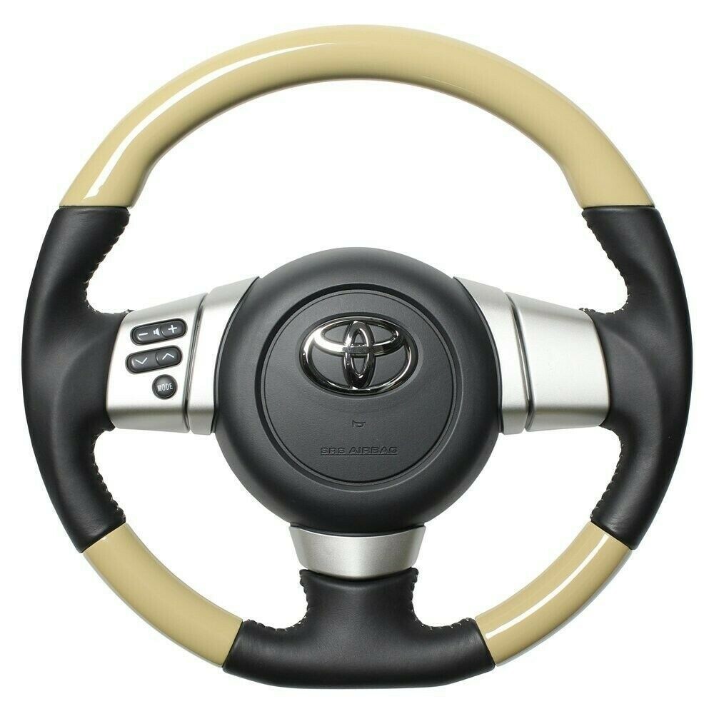 Toyota FJ Cruiser GSJ15W Beige REAL Steering Wheel Silver