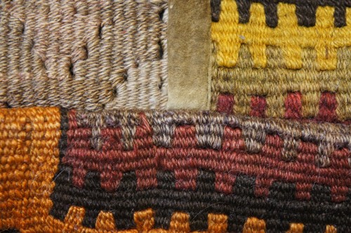 Eastern Accents Southwestern Patchwork Rug Kilim Tapestry Tassel Pillow 22" - Picture 11 of 12