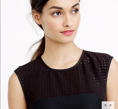 navy blue dress for baby girl J Crew Perforated A-Line Dress