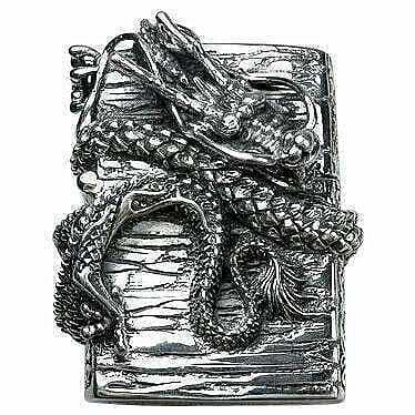 Dragon Sterling Silver Lighter - Picture 1 of 9