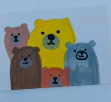 G.A.Titan Acrylic Painting IMPRESSIONISM  Abstract Bears Whimsical Animals Art