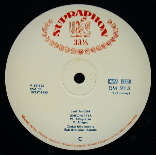 LEOS JANACEK~SINFONIETTA~A Rare 10" Record Album~SUPRAPHON #DM 5013 (Czech) - Imagen 3 de 4